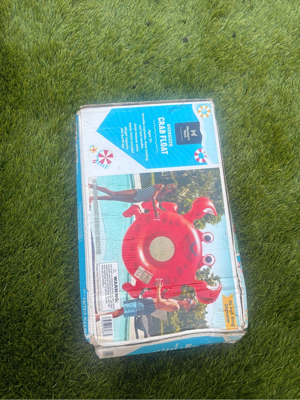 Oversized Crab Float - Bright Red Pool Inflatable